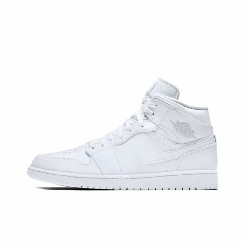 Comercio exterior AJ1 zapatos blancos y negros panda zapatos de baloncesto de alto tamaño Joe1 azul blanco puro de Carolina del Norte pareja zapatos casuales image 11