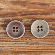 浅碗型天然牛骨纽扣深咖苔藓绿自然纹理高档西装外套棉麻设计辅料