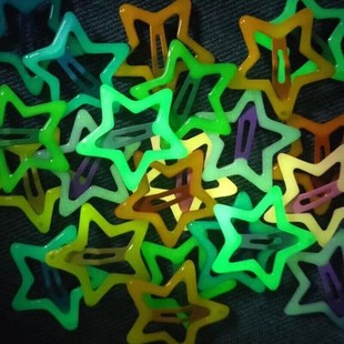 Glowing children's hairgrip, hair accessory, bangs