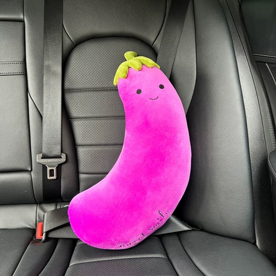 Car shoulder pad safety belt anti-collar multifunctional cartoon cute car sleeping artifact pillow car shoulder pad pillow (Seat belt shoulder pad) - eggplant-shoulder-pad-20-50cm