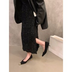 法式小猫跟尖头黑色单鞋女鞋子2025春秋季小香风通勤鞋豹纹高跟鞋