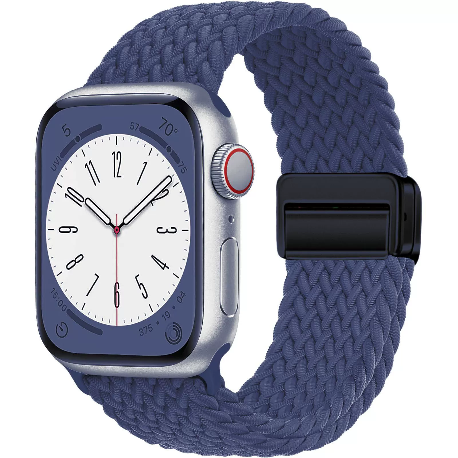 Магнитная застежка, ремешок для Apple Watch/iWatch (подходит для Apple Watch Series 9/10), летний нейлоновый плетёный ремешок