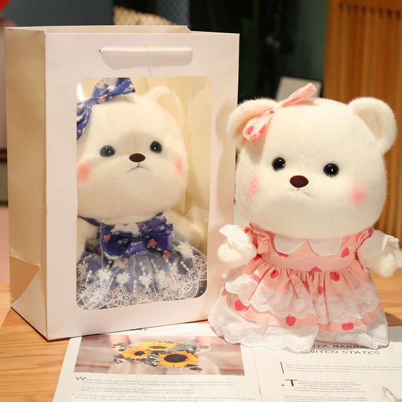 跨境穿衣少女系关节熊变身小熊泰迪熊毛绒玩具娜娜熊公仔玩偶批发