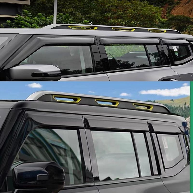 Chery – Rain Eyebrow for Rain shield - icar03-without-bright-strip-thickened-six-pieces-widened-black-material