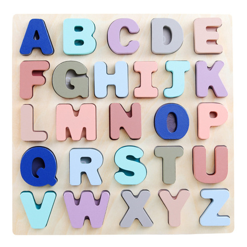 Children's wooden early education number and letter cognitive matching building blocks wooden educational toy puzzle for children 3-6 years old