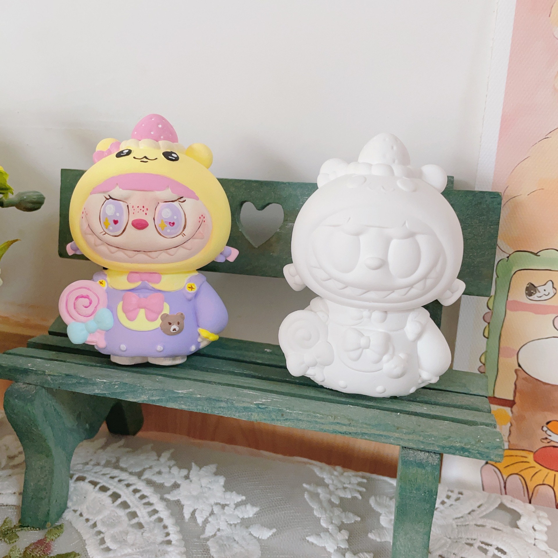 Nuevas muñecas de banda magnética fragrante pequeñas nuevas telas de tela recubiertas tridimensionales adornos creativos regalos hechos a mano