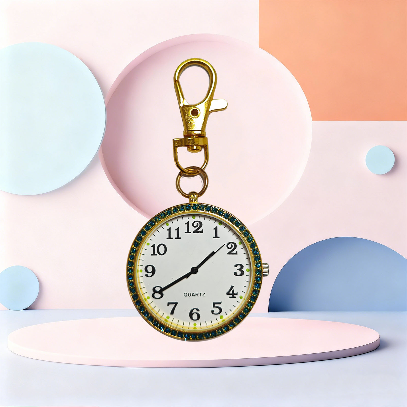 Hanging Watch Wholesale Large Dial Quartz Old Man Pocket Watch Men's Watch Women's Watch Large Digital Diamond Watch Children's Keychain Hanging Watch