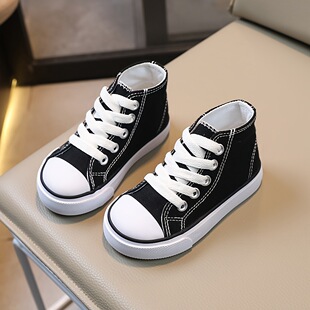 C 10991 White Canvas High-Top Shoes ��ͯ����Ь