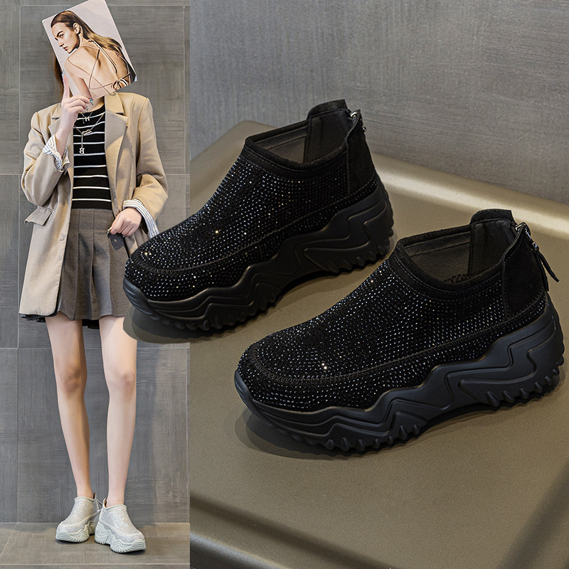 包头凉鞋女2025夏新款外穿爆款厚底小个子增高镂空洞洞运动小白鞋