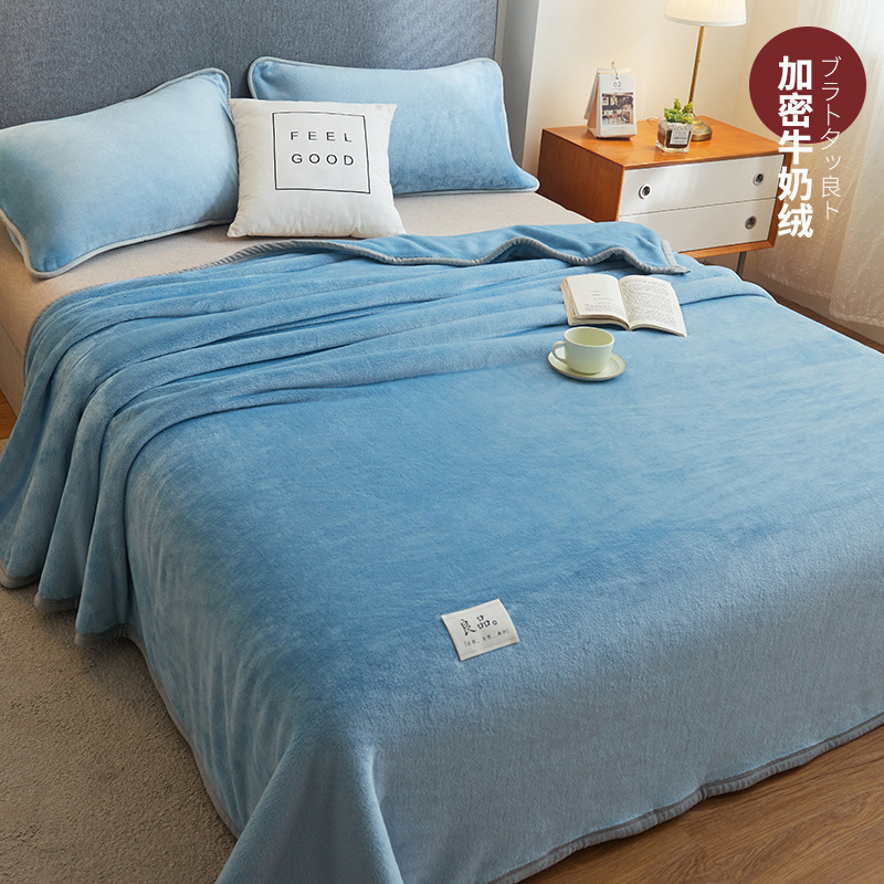 Una clase de invierno más seda de seda de seda de leche gruesa sábanas de seda de coral franela edredón de seda de una sola cama de dormitorio una sola manta de peluche