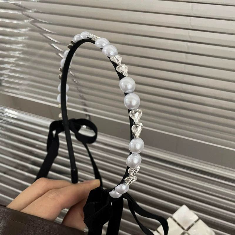 Ободок (стиль Chanel) — черная лента и широкий палитра цветов, элегантный корейский дизайн
