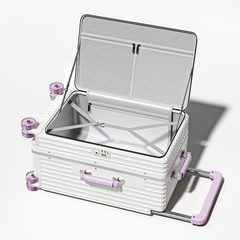 고급 알루미늄 프레임 흰색과 보라색