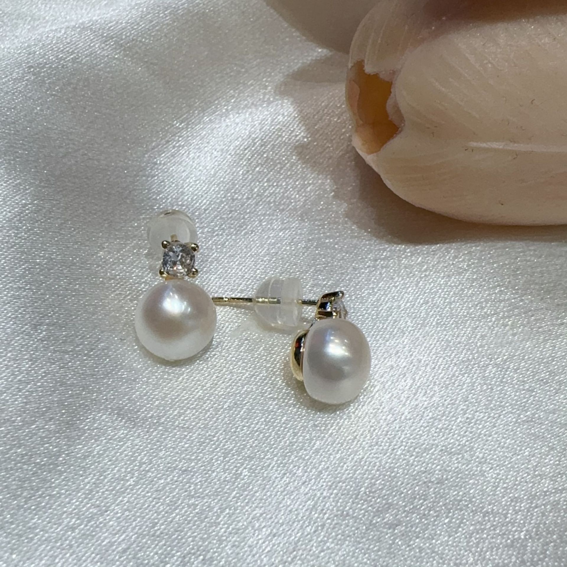 2g Weight Ear Studs Classification 1 Pair Quantity Wedding, Daily Occasion Pearl Pattern All Seasons Season Women's Gender Elegant, Simple Style Style 1 Pair Freshwater Pearl Earrings Pearl Ear Studs 8