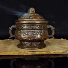 仿古大明宣德炉檀香盘香沉香香薰炉家用室内仿古香炉摆件