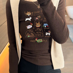 卒卒打底衫女高级简约正肩内搭长袖针织衣