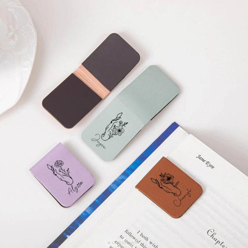 Трансграничная кожаная магнитная закладка, красочный держатель для закладок, ручная книга с принтом, мягкий магнитный зажим, держатель для банкнот