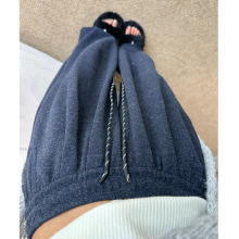 加厚毛呢阔腿裤女秋冬季2025新款高腰垂感卫裤直筒宽松运动休闲裤