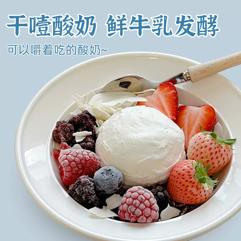 厚酸奶原味手摇酸奶原料希腊冷萃固体奶酪罐蛋糕厚切干嚼石膏酸奶