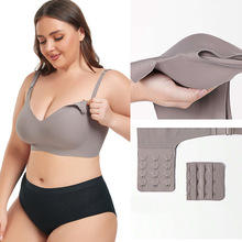 定制薄款哺乳期内衣前开扣果冻胶大码孕妇哺乳文胸