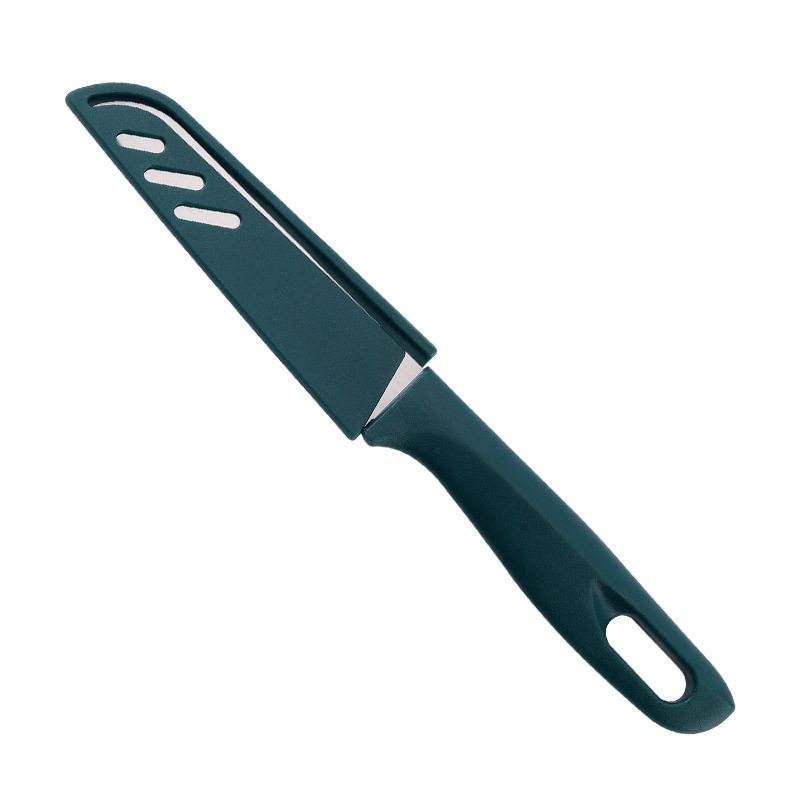 Fabricante al por mayor cuchillo pelador cuchillo de fruta conveniente cuchillo pelador multifuncional de acero inoxidable cuchillo pelador de frutas con cubierta de cuchillo