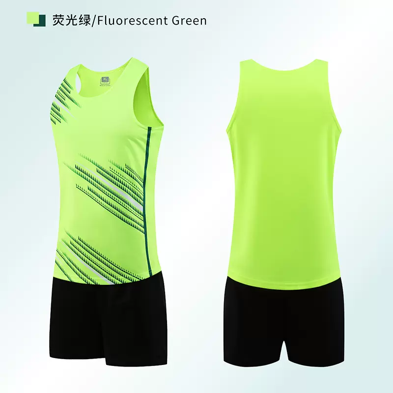速干透气田径服套装男女款平脚田径训练比赛队服马拉松球衣可定制