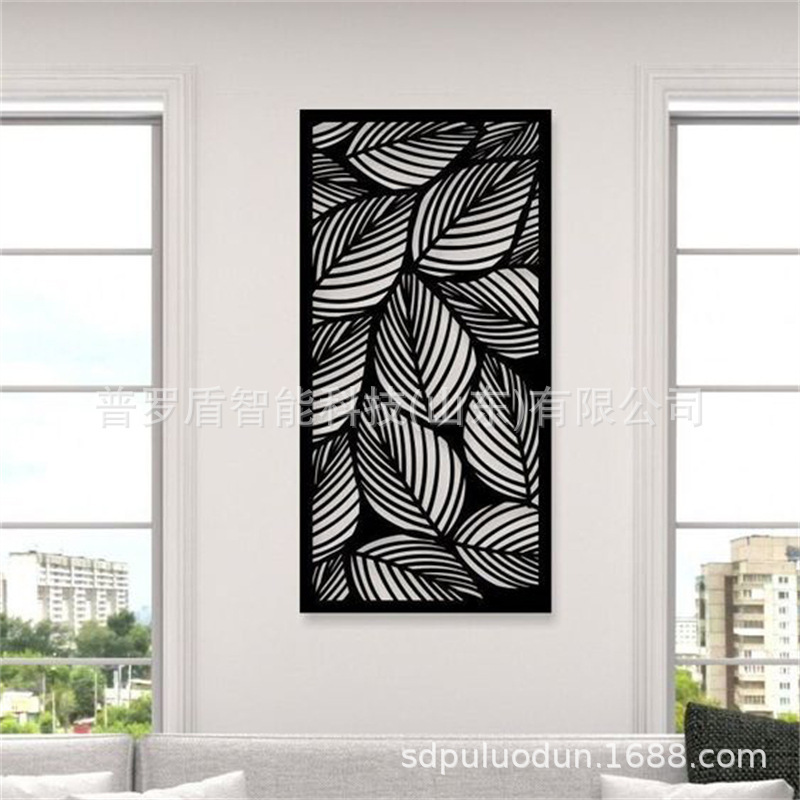 CNC Background Wall Decoration Engraving Board Entrance Screen Partition Laser Cutting Privacy Guardrail Screen Hollow Door Panel