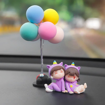 Car Ornaments Cute Center Car ornaments - purple-clothes-depend-on-couple-mickey-maca