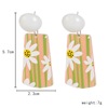 European and American new products, creative abstract graffiti small daisy flower illustration printing board earrings earrings acrylic jewelry