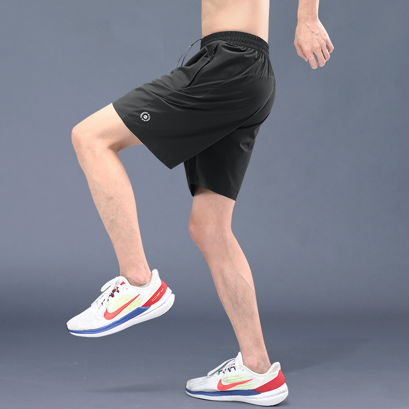 Pantalones cortos de hielo para hombres, pantalones de entrenamiento de baloncesto casuales y sueltos, pantalones de verano delgados
