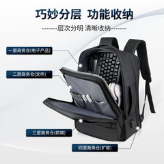 Large-capacity business backpack men's fashionable college student backpack notebook multi-function computer bag double shoulder printing