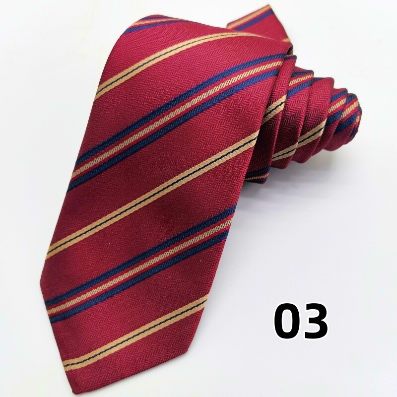 Formal Business Suit Dress Accessories Tie Men's Stripesd Tie 7cm Twill Jk Student Tie Formal Business Suit Dress Accessories Tie Men's Stripesd Tie 7cm Twill Jk Student Tie
