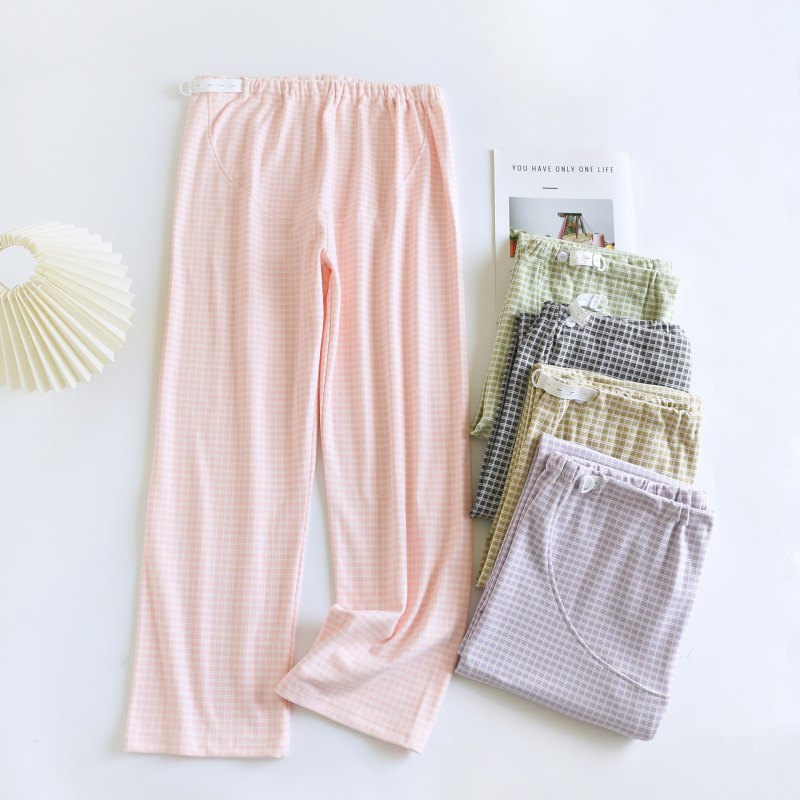 Maternity Home Pants Sleepwear Warm Spring Autumn Winter German Velvet Cotton Brushed Belly Support Pants Postpartum Confinement Non-Tightening