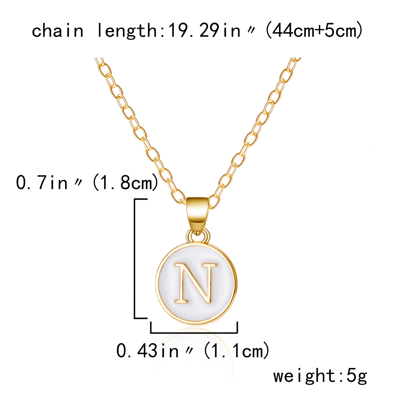 Wholesale Jewelry Casual Simple Style Letter Alloy Enamel Plating Pendant Necklace display picture 1