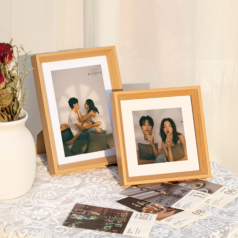 Chinese-Style Photo Frame Display Stand for Mounting Photos, Available in Sizes 6, 7, and 8 Inches, Suitable for Framing Photos to Create a High-End Decorative Piece with Calligraphy and Painting Frames
