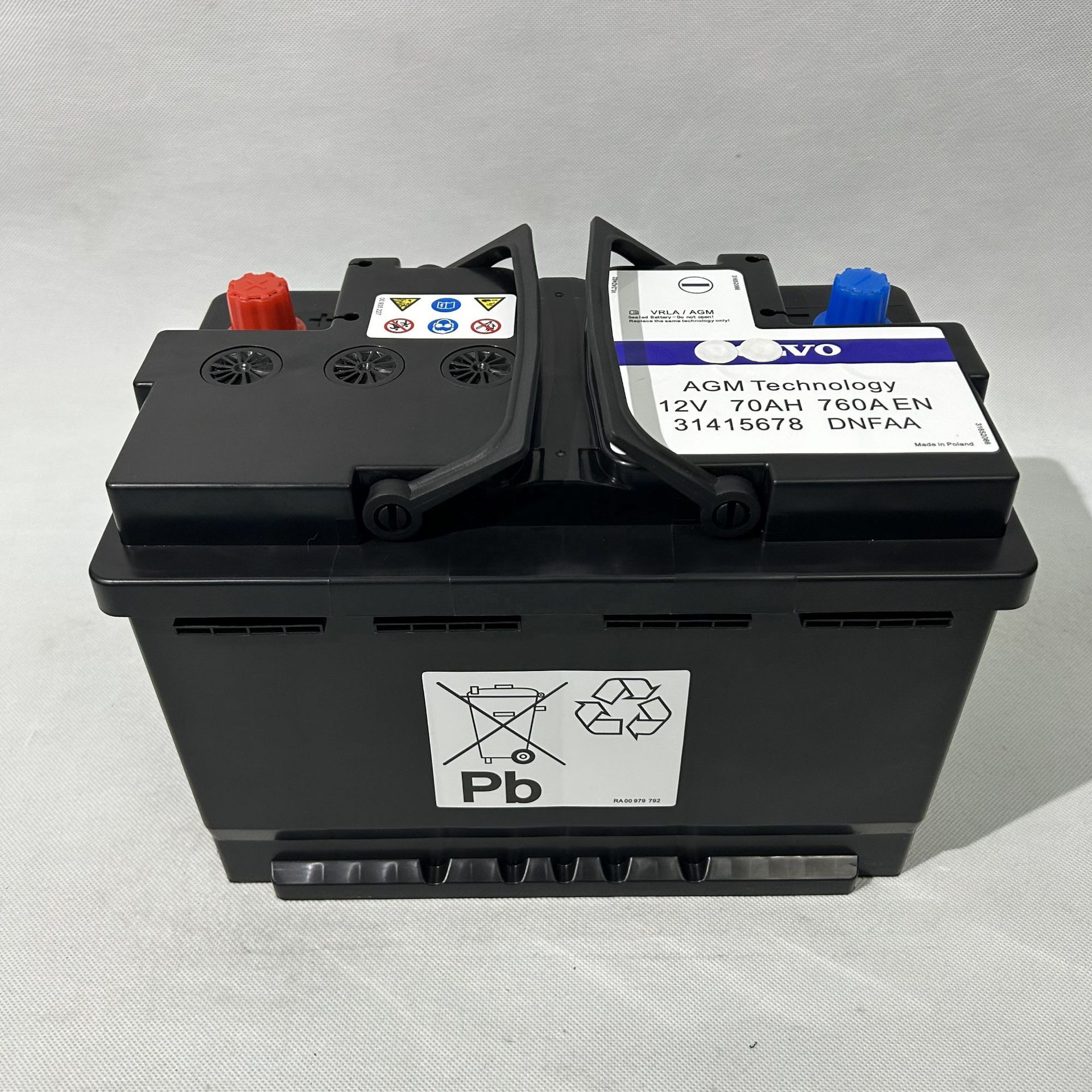 Brand New Volvo Agm-95Ah Start-Stop Car Battery Compatible with V40S60Xc60S80 Ls90