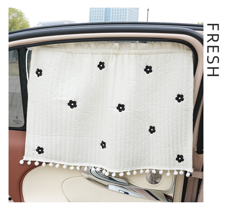 Car sunshade side curtain cartoon car sun protection and heat insulation sunshade cute suction cup car curtain sunshade