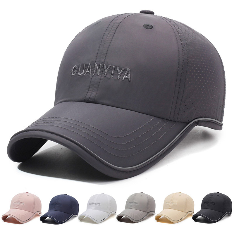 Thin quick dry travel men's summer breathable baseball cap for…