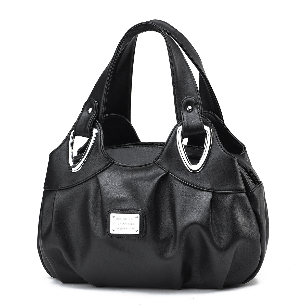 Femmes Grande Faux Cuir Fleur Élégant Fil À Coudre Forme De Boulette Fermeture Éclair Sac En Forme De Nuage display picture 9