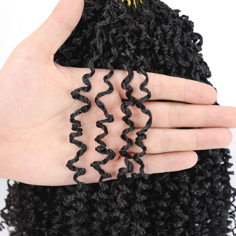 アフリカのかつらの女性の小さなカールの汚れたお下げのかぎ針の髪のYanky Twistスプリングの泡のロールhair 12インチ|undefined