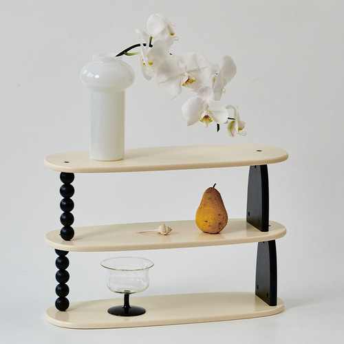 S588 Moyu Desktop Retro Multi-Function Storage Rack Ins Style Countertop Organizer Wooden Cup Perfume Storage