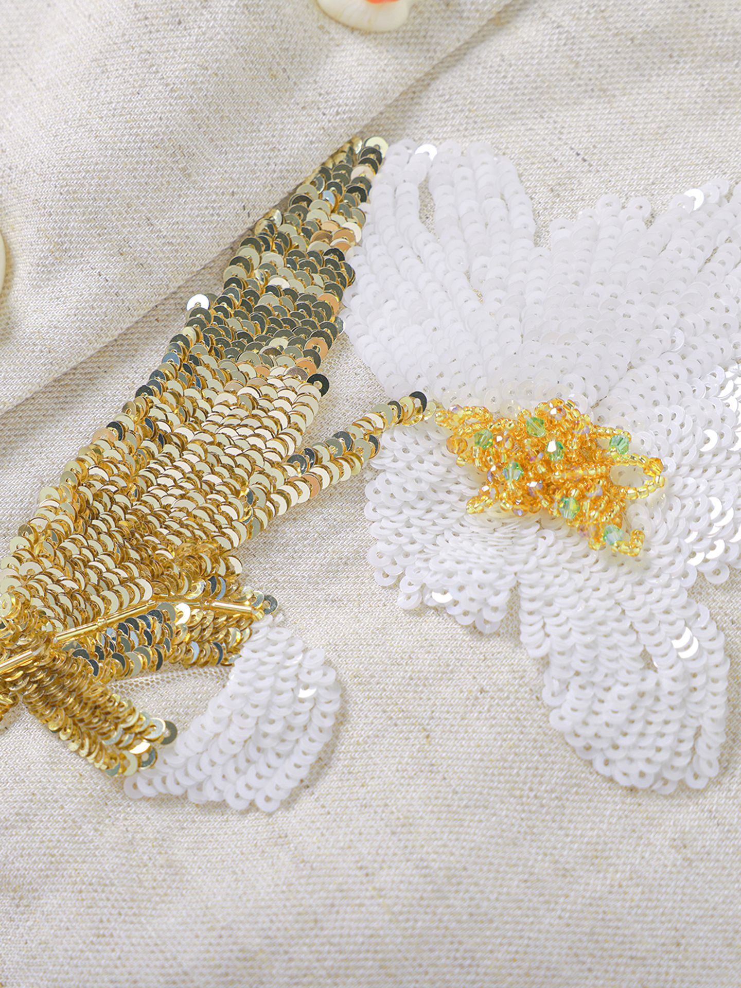Bộ áo gile thêu sequin kết hợp quần lụa mơ mùa hè nữ — màu mơ
