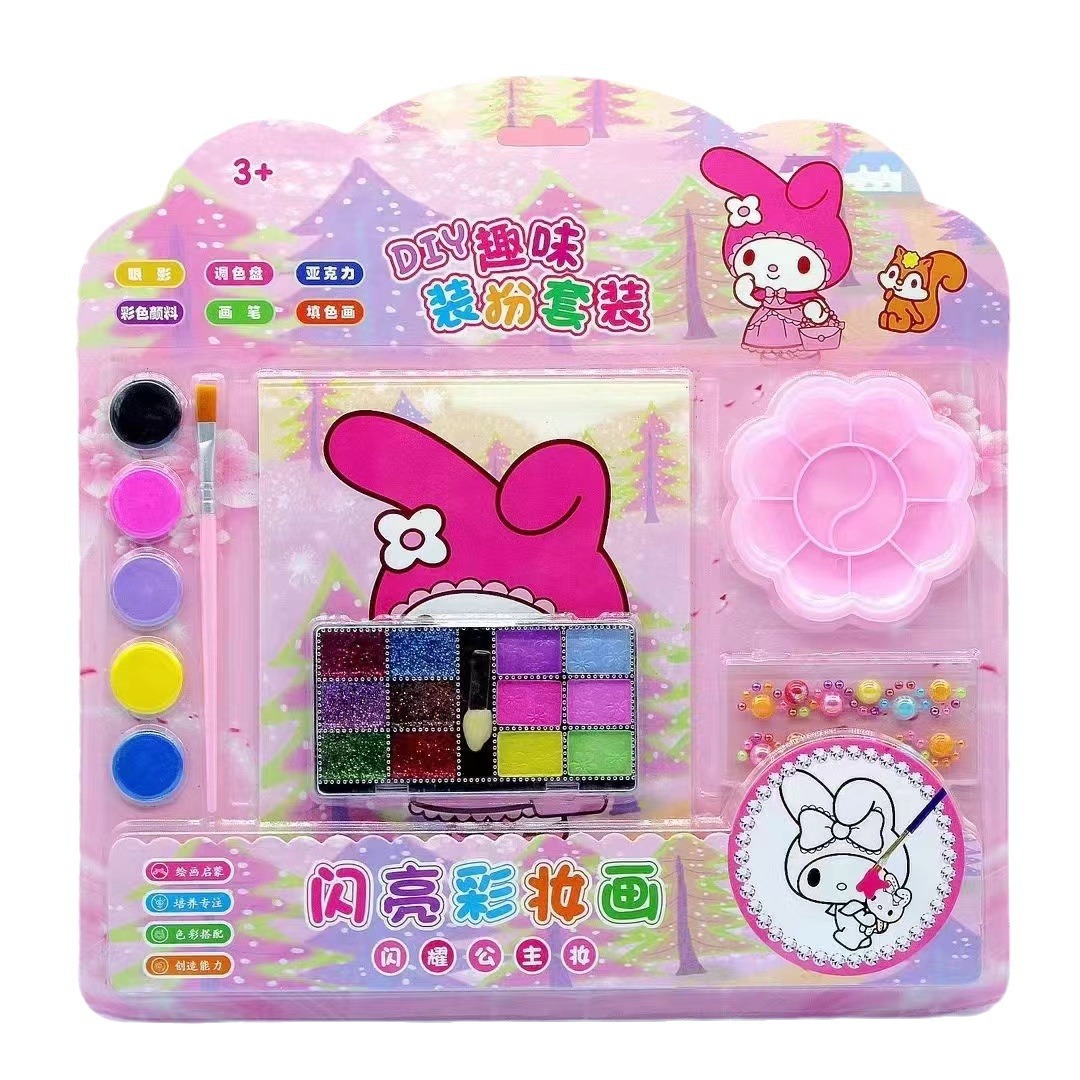 Pintura de maquillaje brillante Traje de vestir divertido de bricolaje para niños Vestido de princesa Pintura de maquillaje Traje de pintura de graffiti de acuarela