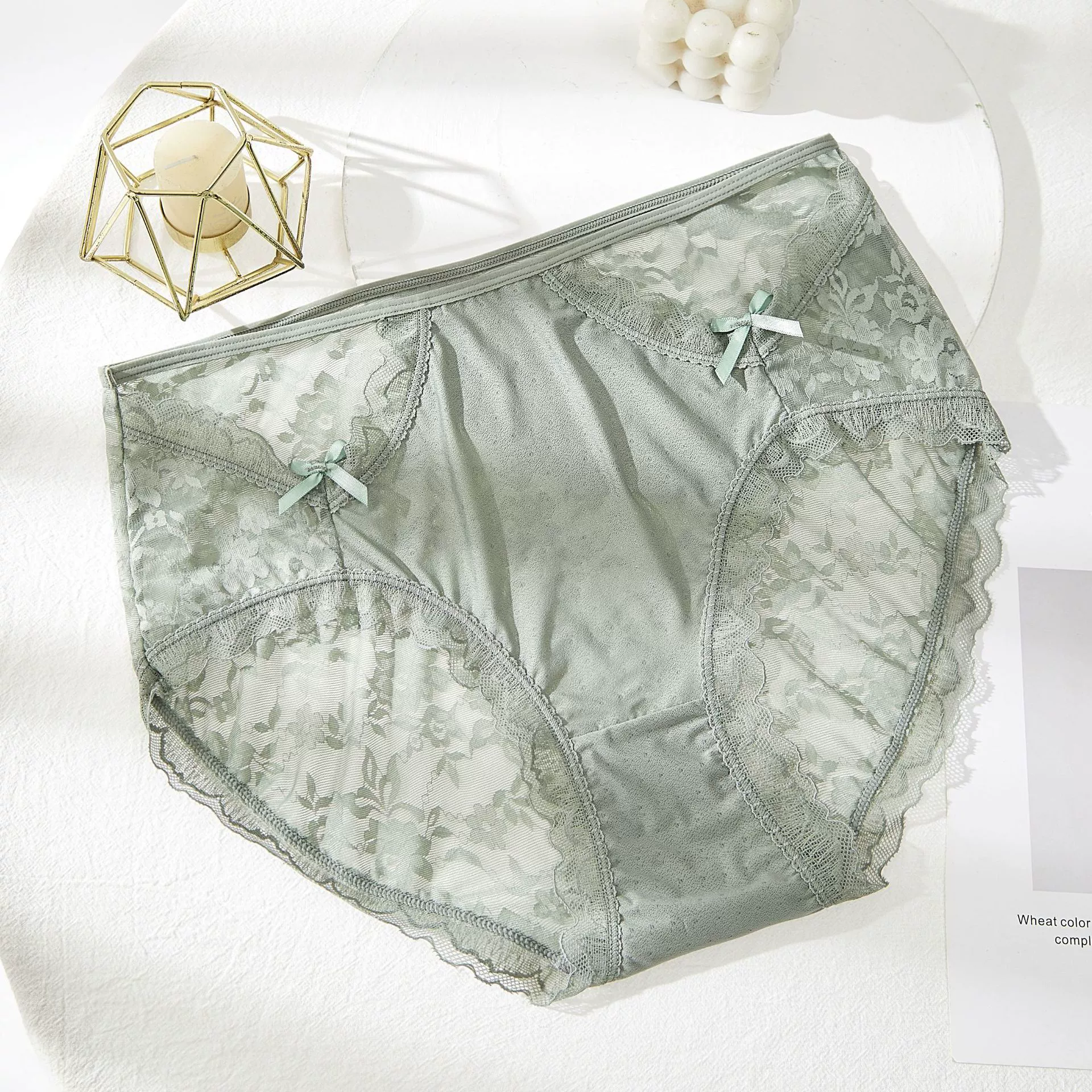 Fashionable sexy pants, lace trousers with bow, European style, hip-accented