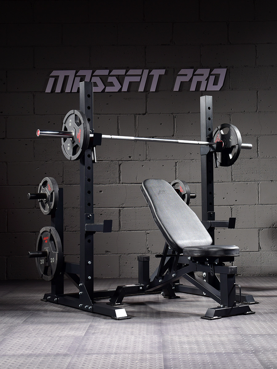 Commercial Grade Squat Rack, Household Simple Bench Press Rack, Weightlifting Bed, Personal Training Gym Fitness Equipment Set