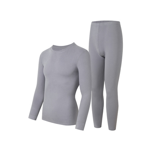 Winter Thick 280g Pure Cotton Base Heating Innerwear Set for Men and Women, Autumn Top and Bottom with Fleece Full Cotton Sweater