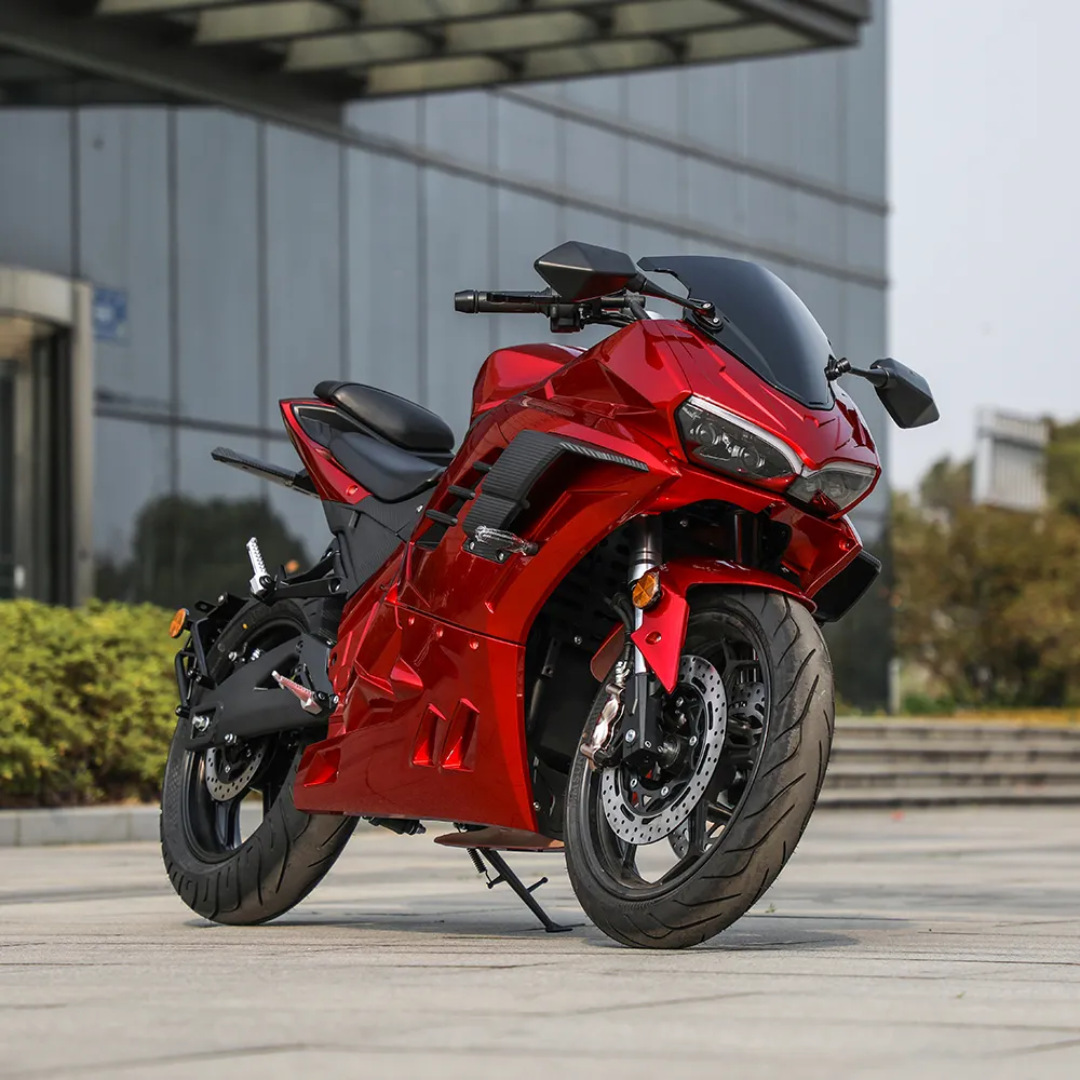 Export-oriented Jiaolong electric motorcycle with long range, high power 5000W 72V high-speed street bike and sports bike