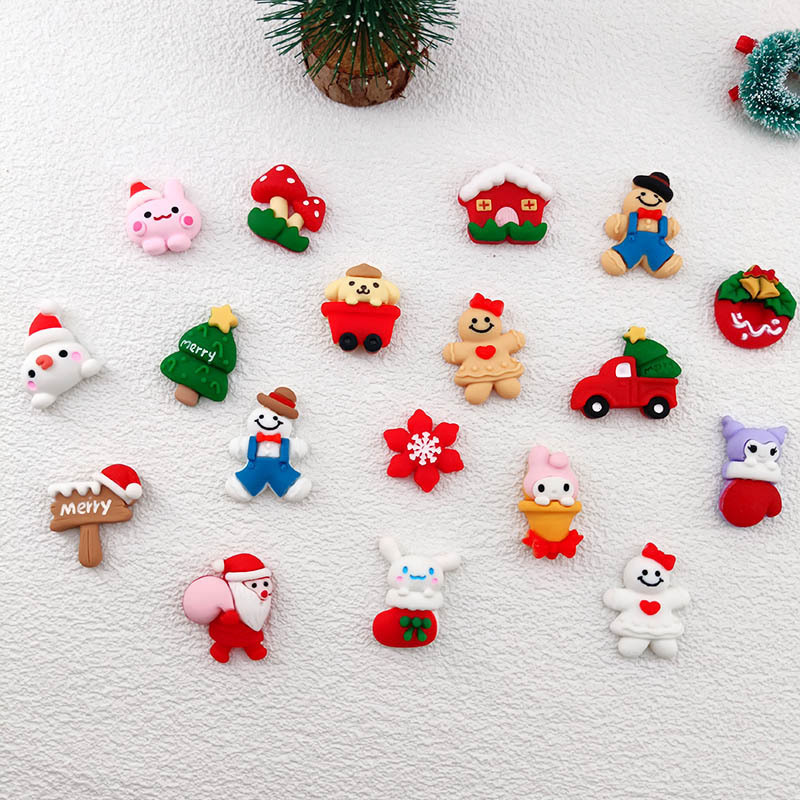 European and American hot sale New Christmas series decoration cartoon phone case beauty manicure handmade DIY resin accessories