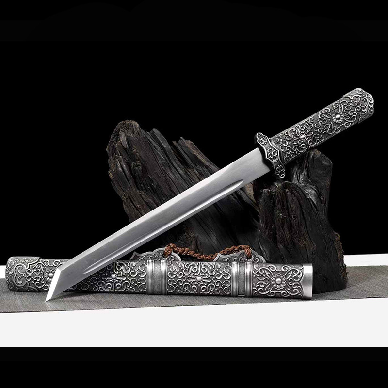 唐草小唐横刀一体锰钢刀剑短刀唐剑仿古小剑宝剑防身冷兵器未开刃