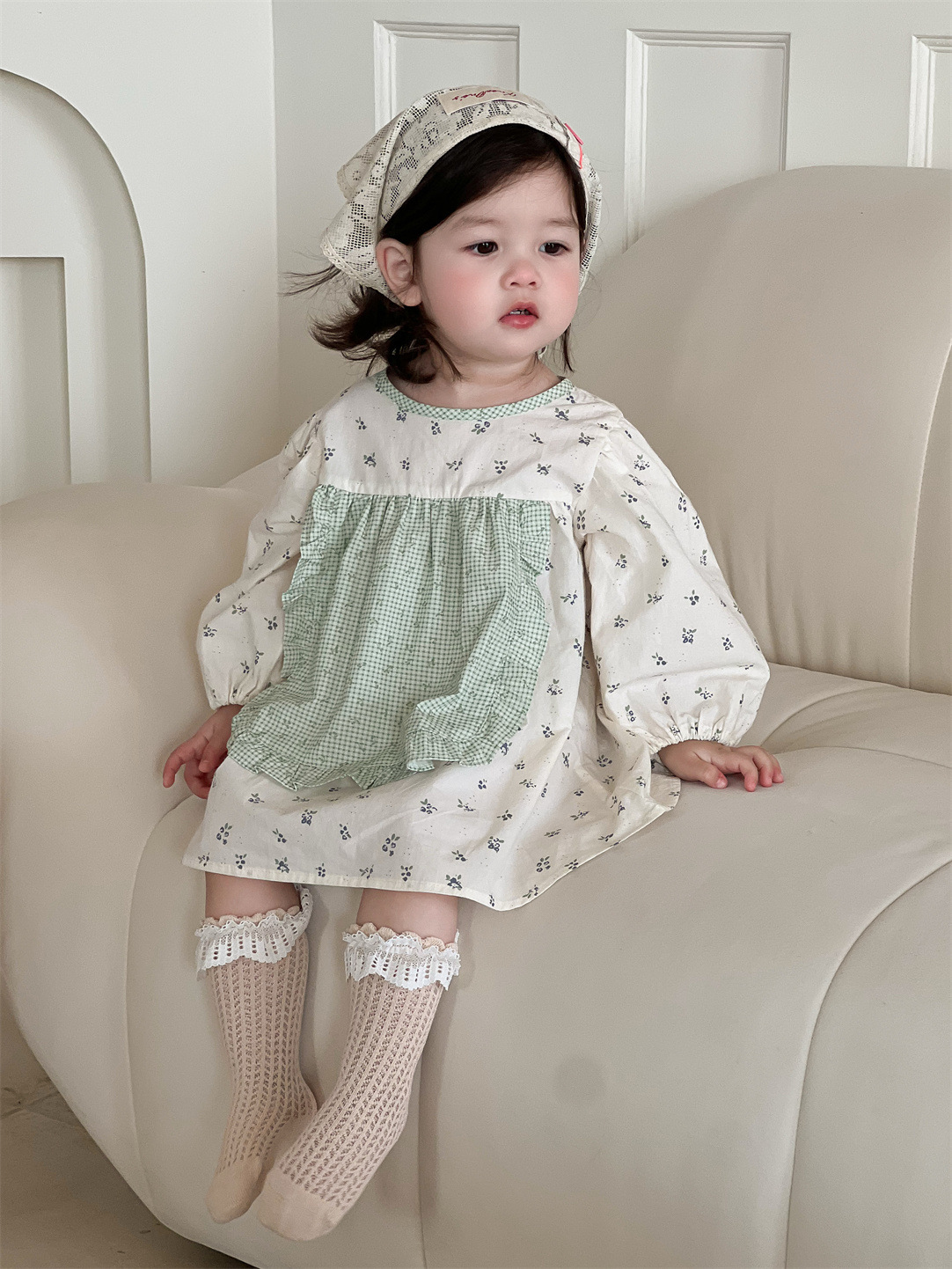 Vestido de niña primavera 2026 nueva falda de primavera ropa infantil coreana ropa de primavera bebé vestido de princesa infantil