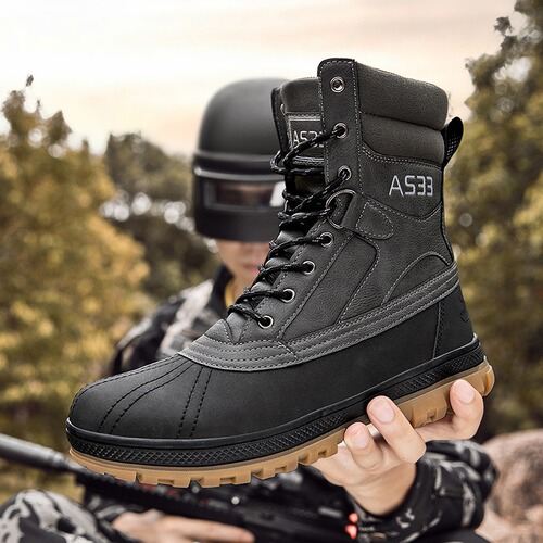Independent station high-top desert boots fashion hiking camping mountaineering boots outdoor large size trendy sports shoes off-road workwear